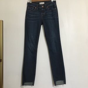 Madewell Step Hem Skinny Jeans Darkwash